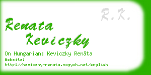 renata keviczky business card